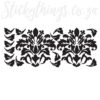 Sheet of the Roommates Black Damask Wall Sticker