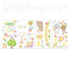 4 Sheets of the Roommates Easter Wall Decals