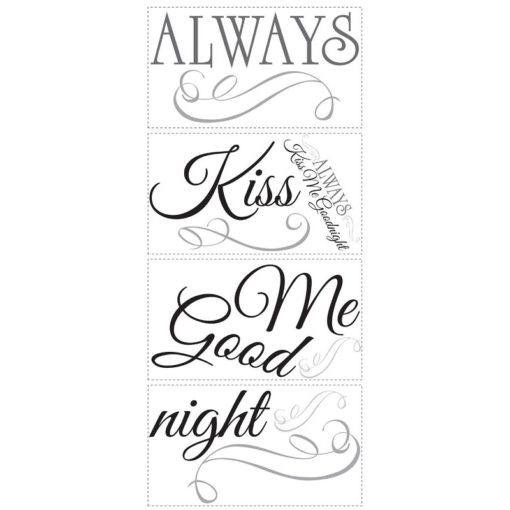 Sheet of the Kiss Wall Decals