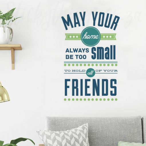 Friends Quote Wall Sticker in a lounge