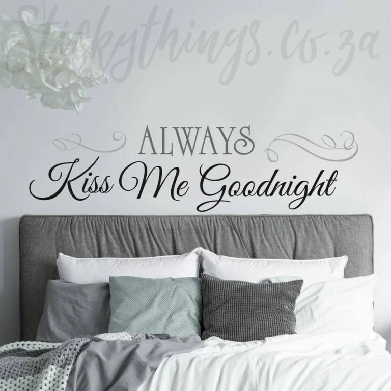 Bedroom Wall Quote Decal on a wall