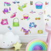 Girly Girl Wall Stickers in a playroom