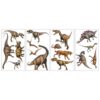 4 Sheets of the RMK1043SCS Dinosaur Wall Stickers