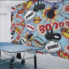 XL Comic Wall Mural in an office games room