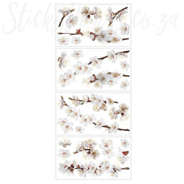 4 Sheets to make up the Dogwood Branch Wall Sticker