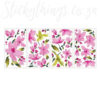 4 Sheets of the Pink Flowering Vines Wall Decal