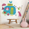 Giant Camping Wall Stickers in a playroom
