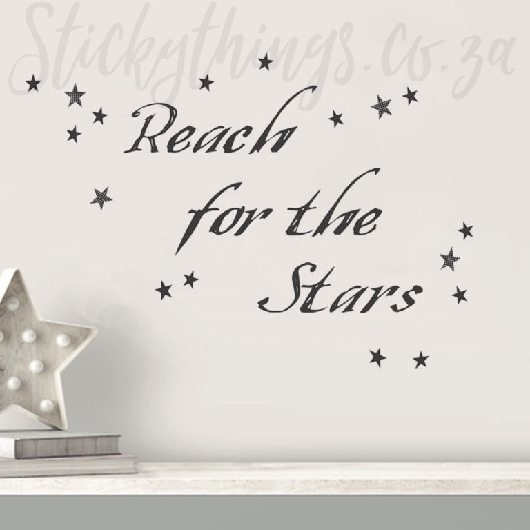 Reach for the Stars Decal in a kids room