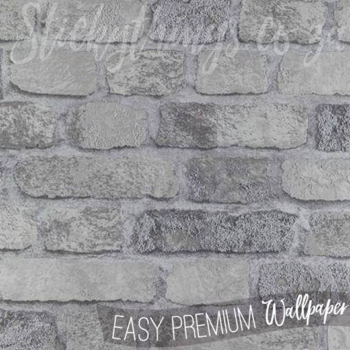 Textured Bricks in the Embossed Light Grey Brick Wallpaper