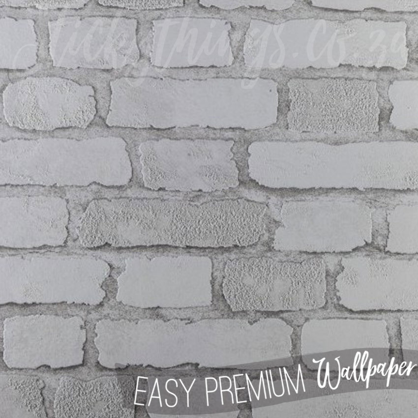 Textured White Brick Wallpaper - 3D White Bricks Wallpaper