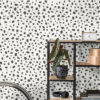 Hand drawn Dots Wallpaper in a home office