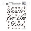 Sheet of the RoomMates Reach for the Stars Quote Wall Sticker.