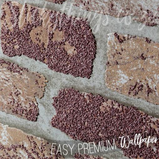 Close up of the granular Textured Brown Bricks Wallpaper
