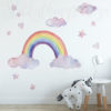 Watercolour Rainbow Wall Decals in a playroom