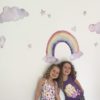 Real customer photo of our Watercolour Rainbow Wall Decals in a playroom