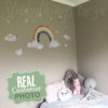 Watercolour Rainbow Girls Room Decal on a wall