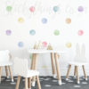 Kids playroom with teh Watercolour Dots Wall Stickers