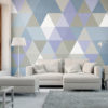 Cool Triangles Wall Mural in a lounge