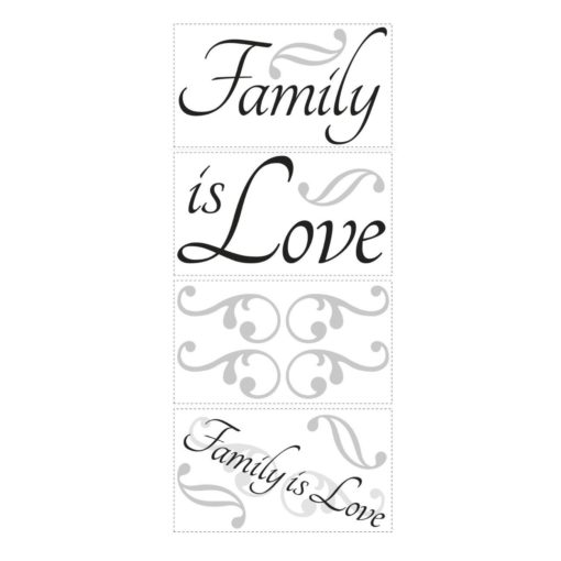 4 Sheets of the Family Quote Wall Art Decals