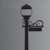 Close up of the Lamp Sign Post Wall Art