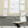 Lined Whiteboard Dry Erase Note Book Wall Stickers in a home office