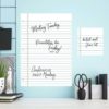 Notebook Dry Erase Wall Decals above a desk