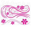 2 Sheets of the Roommates Peel and Stick Pink Deco Swirl Wall Decal