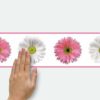 Super esasy to Peel and Stick the Pink Gerber Flower Girls Room Border