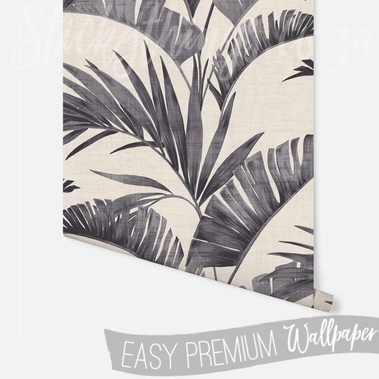 Roll of Charcoal Palm Leaves Wallpaper