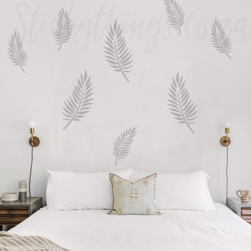 Palm Leaves Wall Stickers in a bedroom