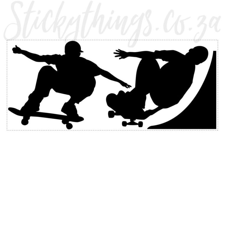Sheet of the Chalk Skaters Wall Stickers