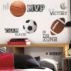 All Star Sports Wording in a Boys Bedroom