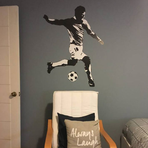 Real Customer Photo of the Giant Soccer Player Wall Sticker