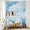 Soft Clouds Wall Mural in a Bedroom