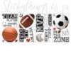 4 Sheets of the Sports Wording Wall Decals