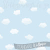 Close up of the fluffiness of the Blue Clouds Wallpaper