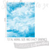 Exact measurements (2m x 2.5m) of the Soft Clouds Wall Mural