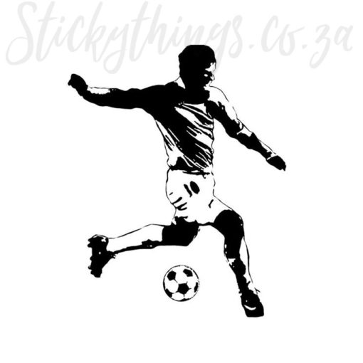 Assembled Giant Soccer Player Wall Sticker with free Soccer Ball