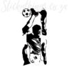Sheet of Giant Soccer Player Wall Sticker