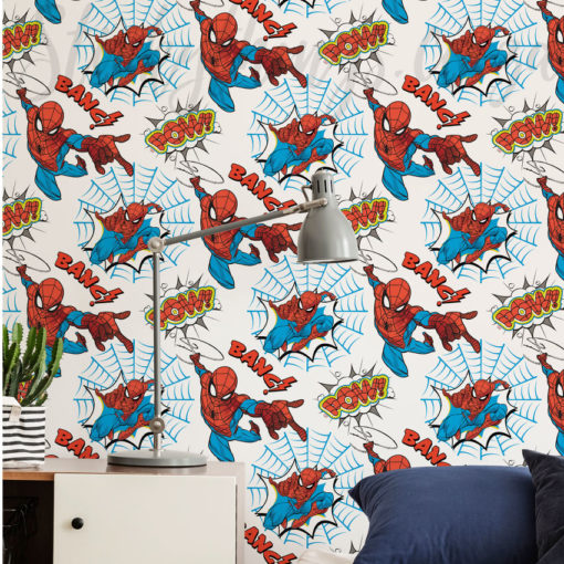 Spiderman Wallpaper in a Boys Bedroom