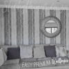 Grey Plaster Striped Effect Wallpaper on a wall