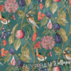 A close up of Growing vines floral wallpaper