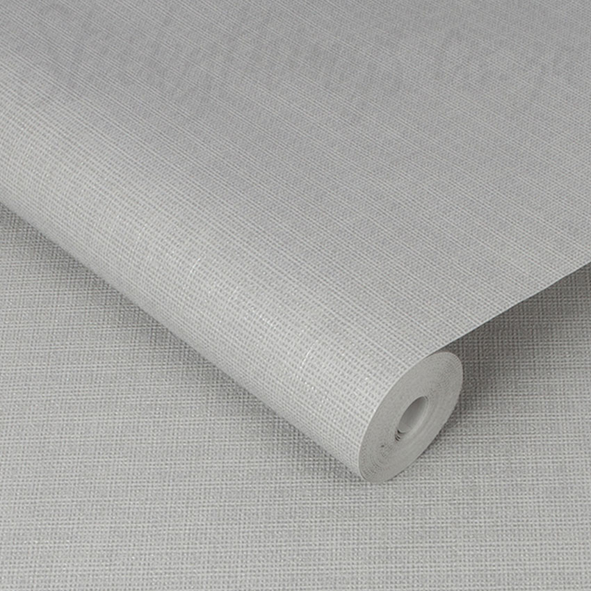 Light Grey Textured Wallpaper - Highly Texture Linen Wallpaper