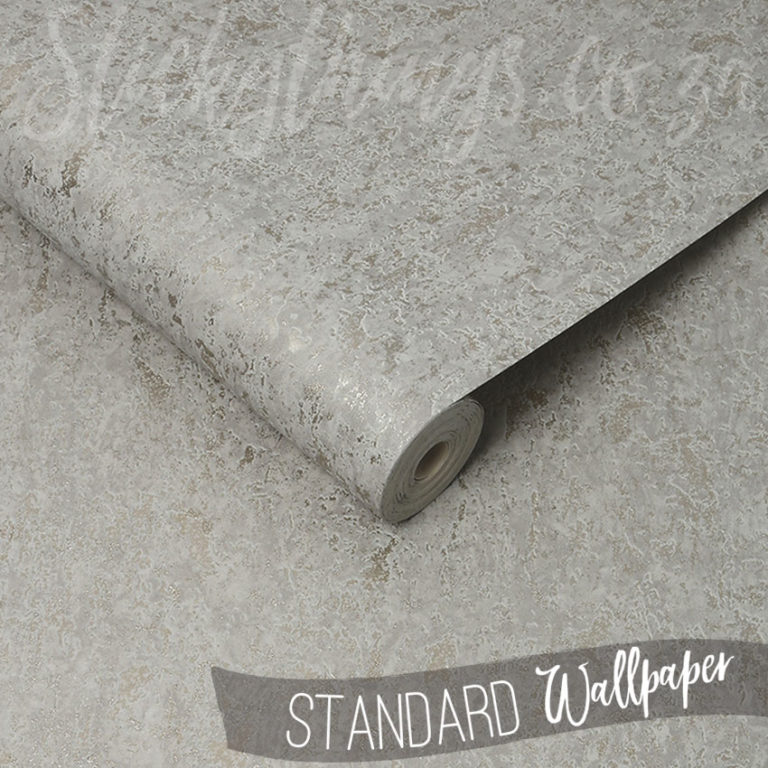 A roll of Silvery Gold and Taupe Grey Wallpaper