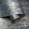 Roll of Distressed Gold and Blue Wallpaper