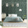 Cool Palm Leaf Wallpaper on bedroom wall