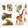 Two sheets of Realistic Safari Wall Decals