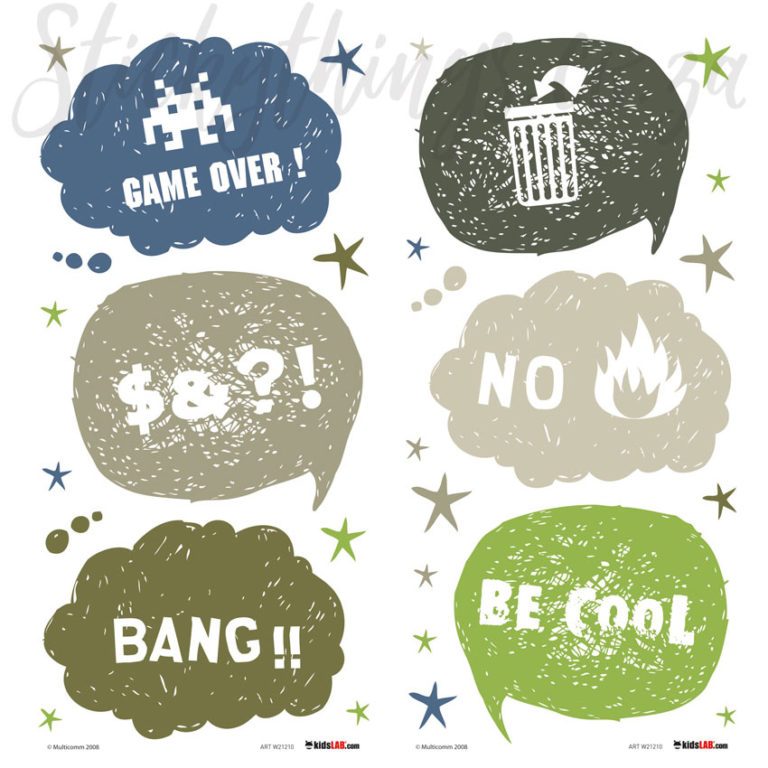 A Sheet of Peel and Stick Teen Wall Stickers