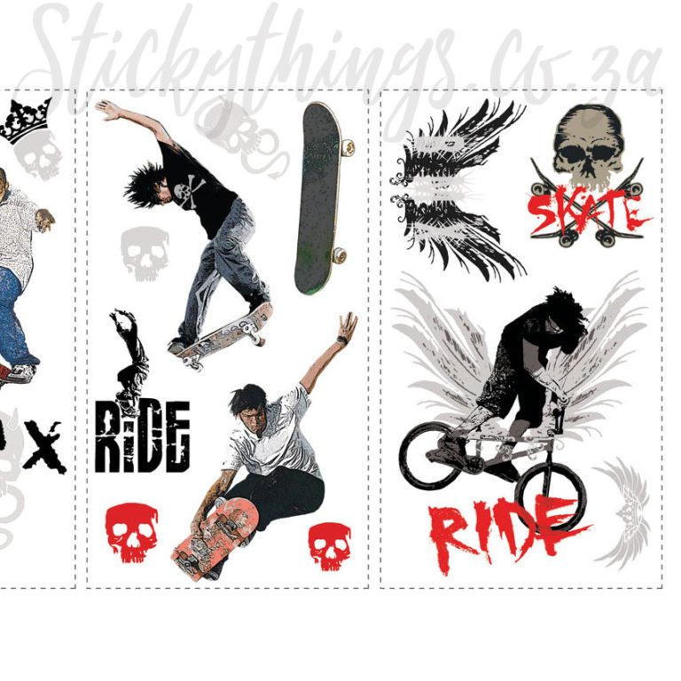 Sheets of Extreme Sports Wall Decals