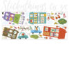 Little Town Wall Stickers on 2 X Sheets